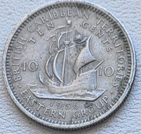 Карибы 10 центов 1956