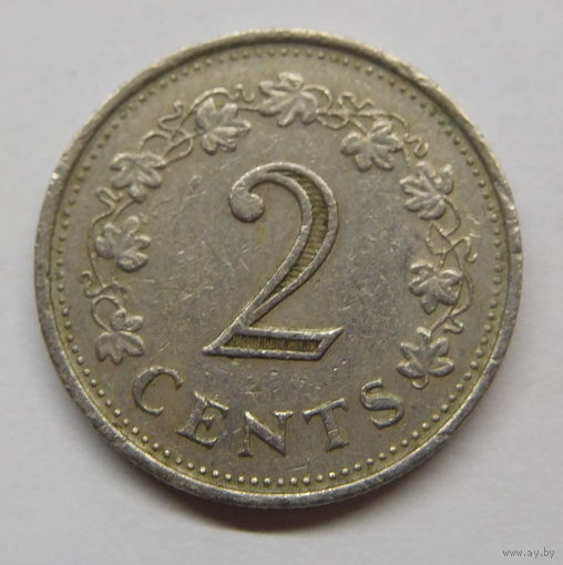 Мальта 2 цента 1972 г