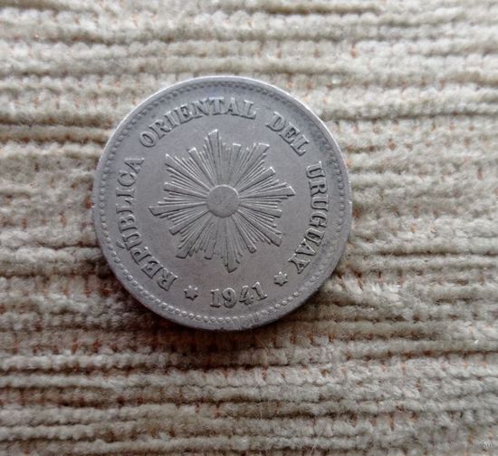 Werty71 Уругвай 5 сентесимо 1941