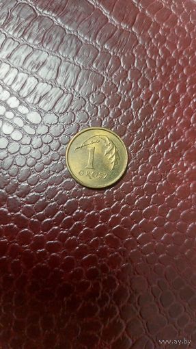 Монета 1 грош 2005г. Польша. Отличная!