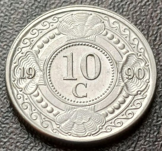 Нидерландские Антильские острова 10 центов, 1990    ( 1-8-4 )