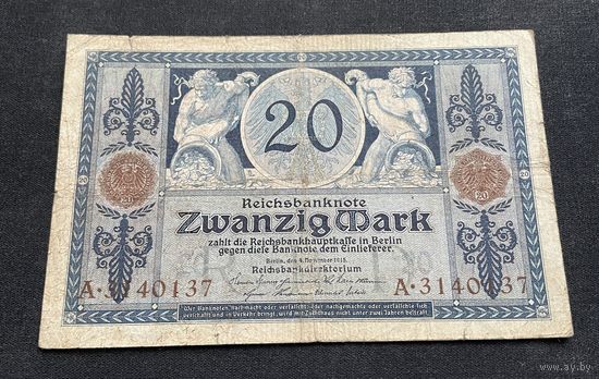 20 марок 1915 год / Германская империя банкнота (1)