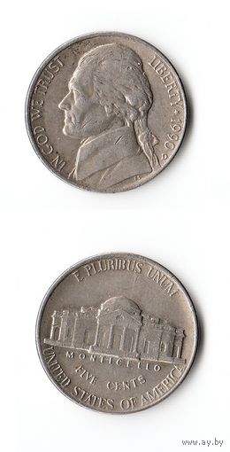США 5 центов 1990 (D) года