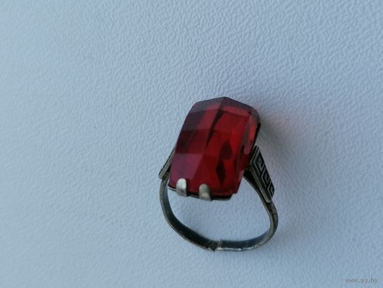 Кольцо, серебро 875 пробы СССР в ремонт, торги с Рубля