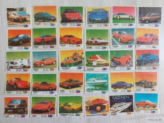 Вкладыши OtoMoto полная серия номера 1-100