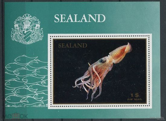 МОРСКАЯ ФАУНА. Кальмары. Sealand 1970 MNH