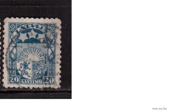 Латвия-1923 (Мих.95)  гаш. , Стандарт, Герб,(2)