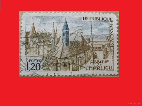Марка Аббатство Шарли (Объекты туризма) 1972 год Франция