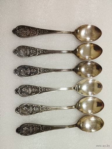 Чайные мельхиоровые ложки Весна, Мстёра. СССР