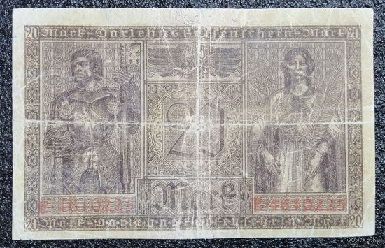 20 марок Германия 1918 г. (литера Е)