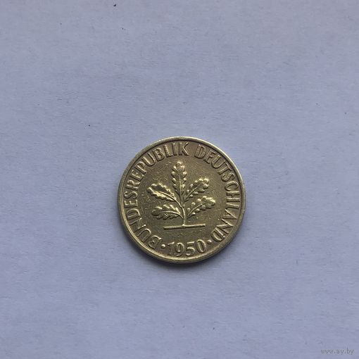 10 пфеннигов 1950 D
