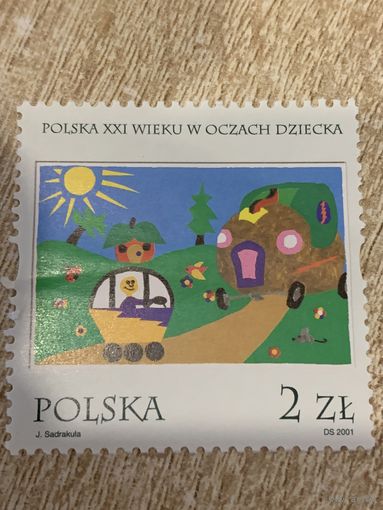 Польша 2001. Польша 21 века в глазах ребёнка. Марка из серии