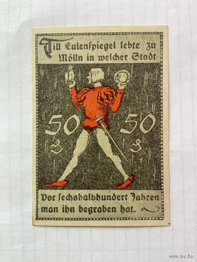 50 пфенигов (нотгельды) Германия г.Мёльн -1402