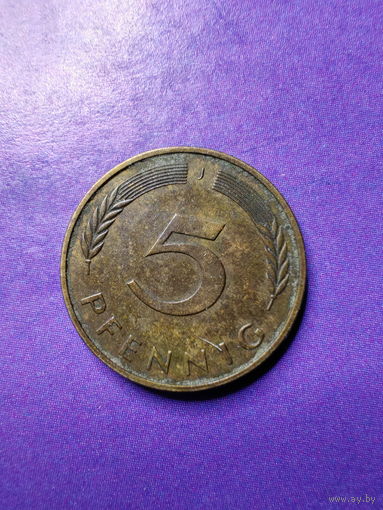 Германия ФРГ 5 пфеннигов 1995 J