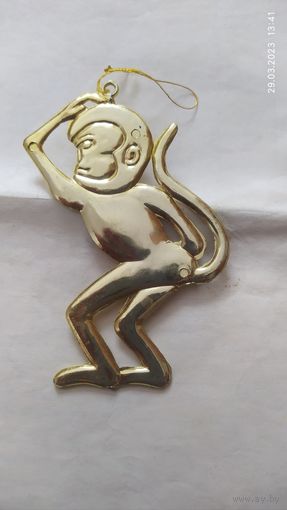 Обезьяна, ёлочная игрушка