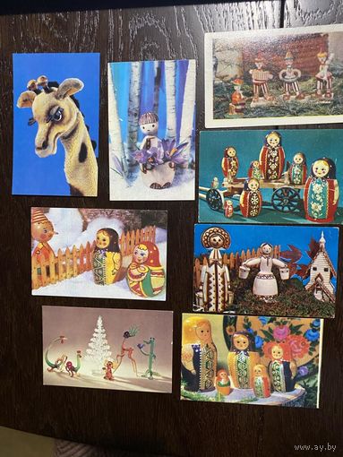 Календарики "Игрушки", 1978 - 1982. 8 штук одним лотом.