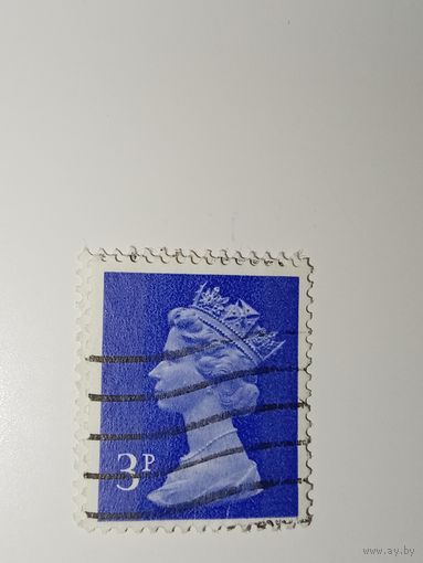 Великобритания 1971 Профиль королевы Елизаветы II, созданный на основе скульптуры Арнольда Машина