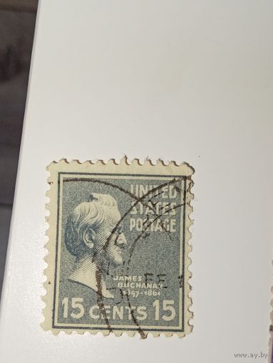 США 1938 с изображением 15-го президента США Джеймса Бьюкенена.