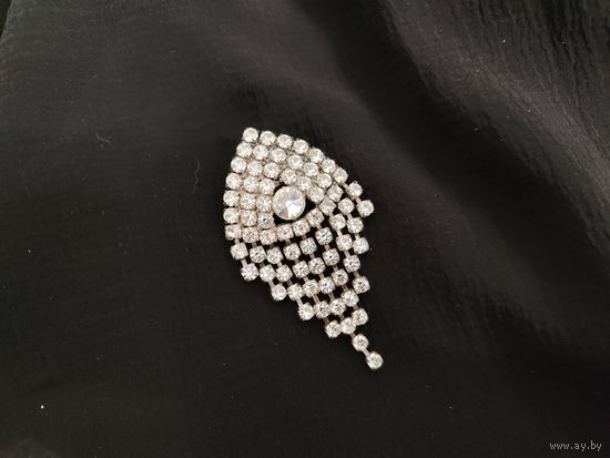 Брошь, винтаж, кристалы