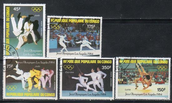 Спорт Конго 1984 год серия из 5 марок
