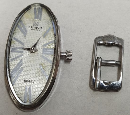 Остатки от серебряных часов "Ника" рабочие,мех.Ronds