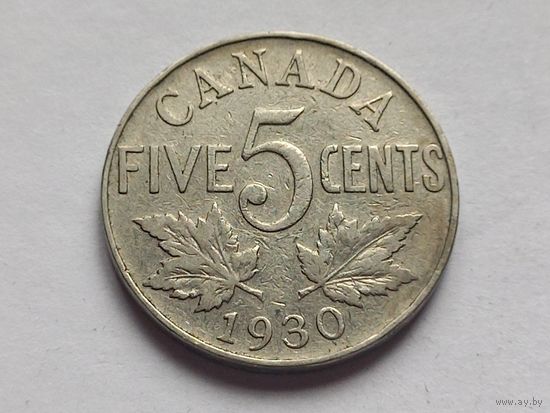 Канада 5 центов 1930 г.