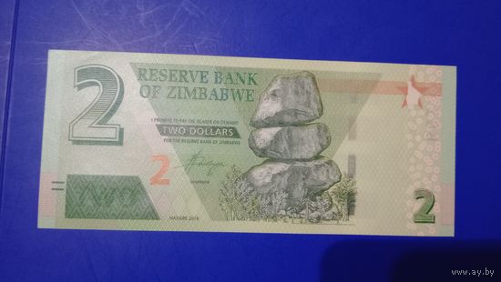 Зимбабве 2 доллара 2019