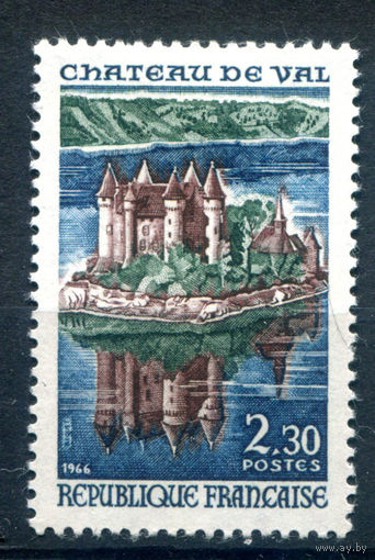 Франция - 1966г. - замок, архитектура, туризм - 1 марка - полная серия, MH [Mi 1565]. #2-Fr-53-A-1