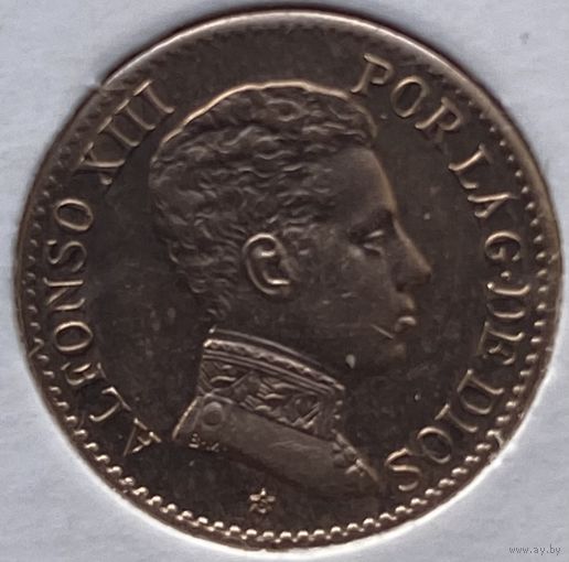 Испания 1 сентимо 1906 г. Состояние. В холдере