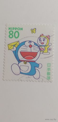 Япония 1997. Поздравительные марки. Doraemon (мультипликационный персонаж)