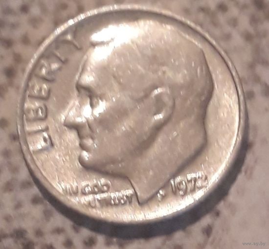10 центов  (дайм) США 1972 мд Филадельфия