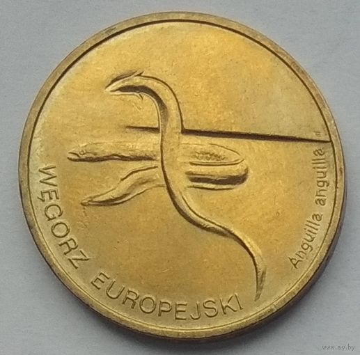 Польша 2 злотых 2003 г. Угорь