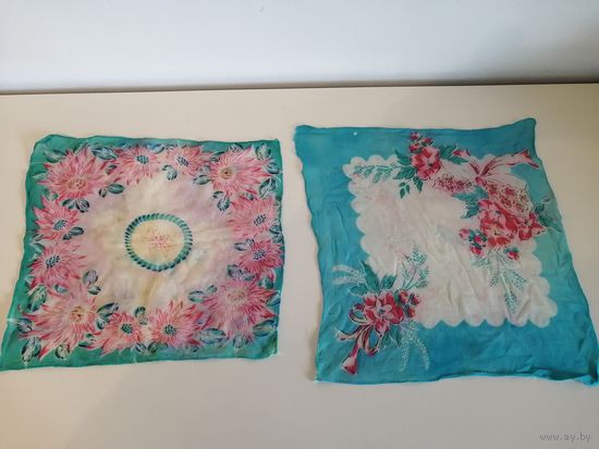 Платочки старинные газовые. Цена за 2