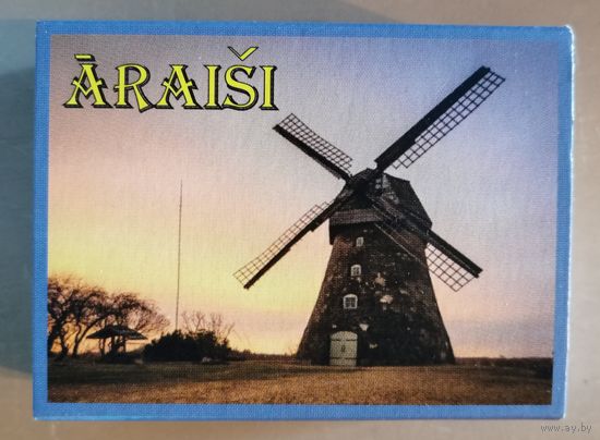 Латвия, города на спичечных коробках, Арайши, 7 х 5 х 2 см, спички