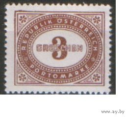 Доплатная марка из серии 1947г. Австрия "Цифра в овале" MNH