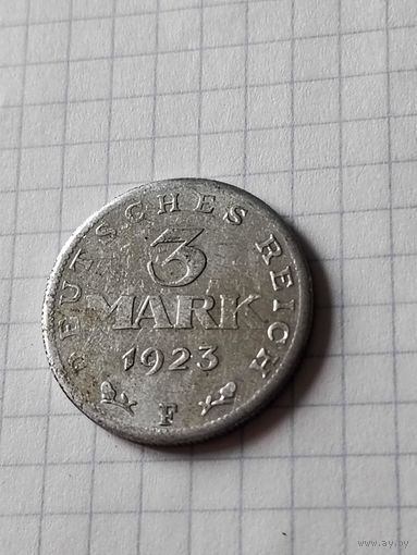 3 марки 1923 год(Германия)
