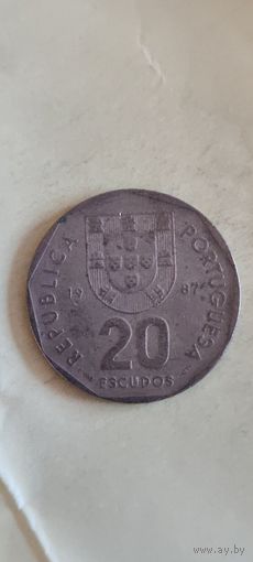 Португалия 20 эскудос 1987