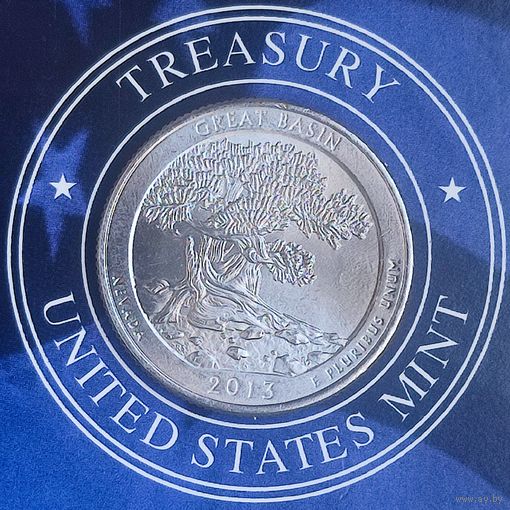 США 25 центов 2013г. (Р). Национальный парк Грейт-Бейсин.