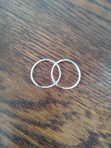 Серьги кольца серебро