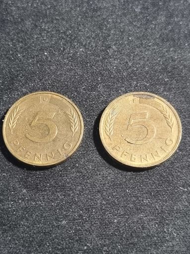 Германия 5 пфеннигов 1981 D F