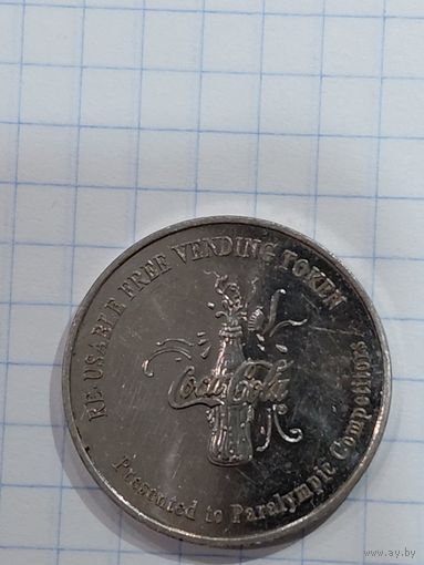 Жетон coca-cola паралимпиада Сидней 2000