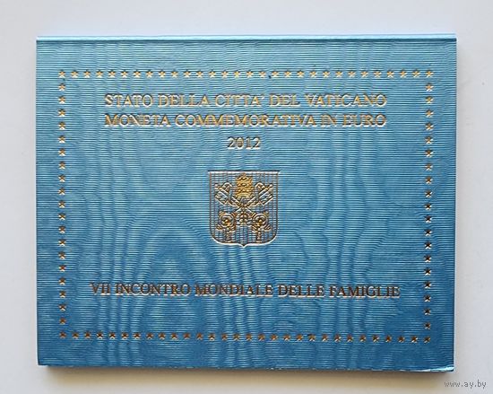 Ватикан 2 евро, 2012 VII Всемирная встреча семей  буклет
