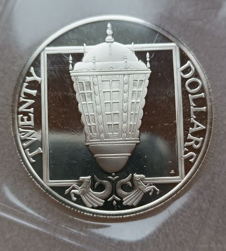 Британские Виргинские острова 20 долларов, 1985. Сокровища затонувших кораблей - Корабельный фонарь