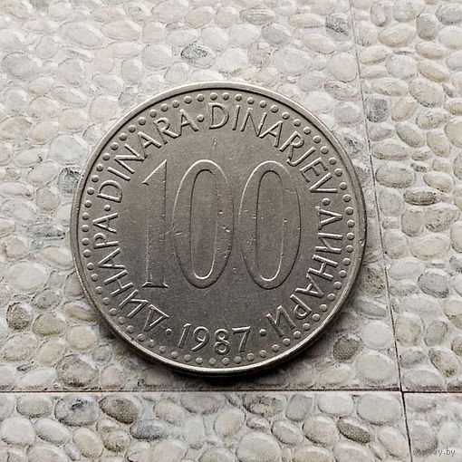 100 динаров 1987 года Югославия. Социалистическая Югославия. Единственная на аукционе!