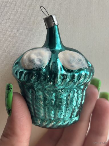 Ёлочная игрушка корзиночка СССР