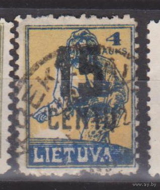 Литва 1922 год лот 6 С НАДПЕЧАТКОЙ