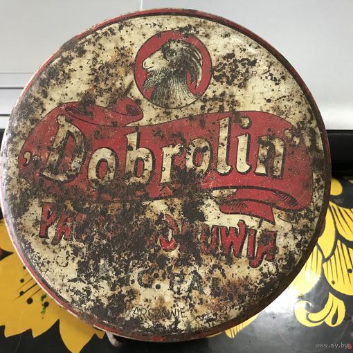 Банка Dobrolin pasta do obuwia.Варшава.до 1939-го года.