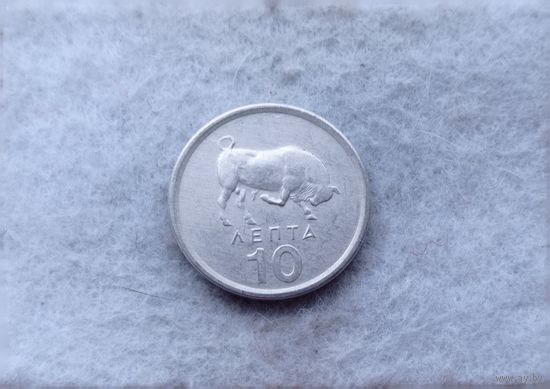 Werty71 Греция 10 лепт 1976 Бык