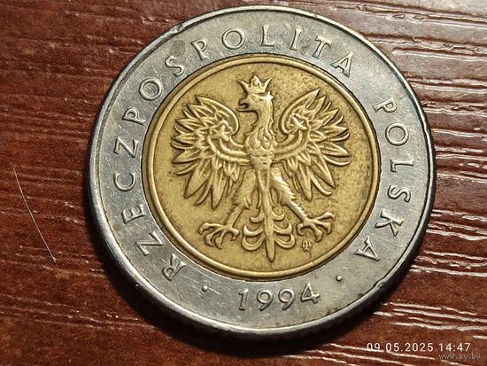 Польша 5 злотых 1994