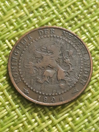 Нидерланды 1 сантим 1904 г